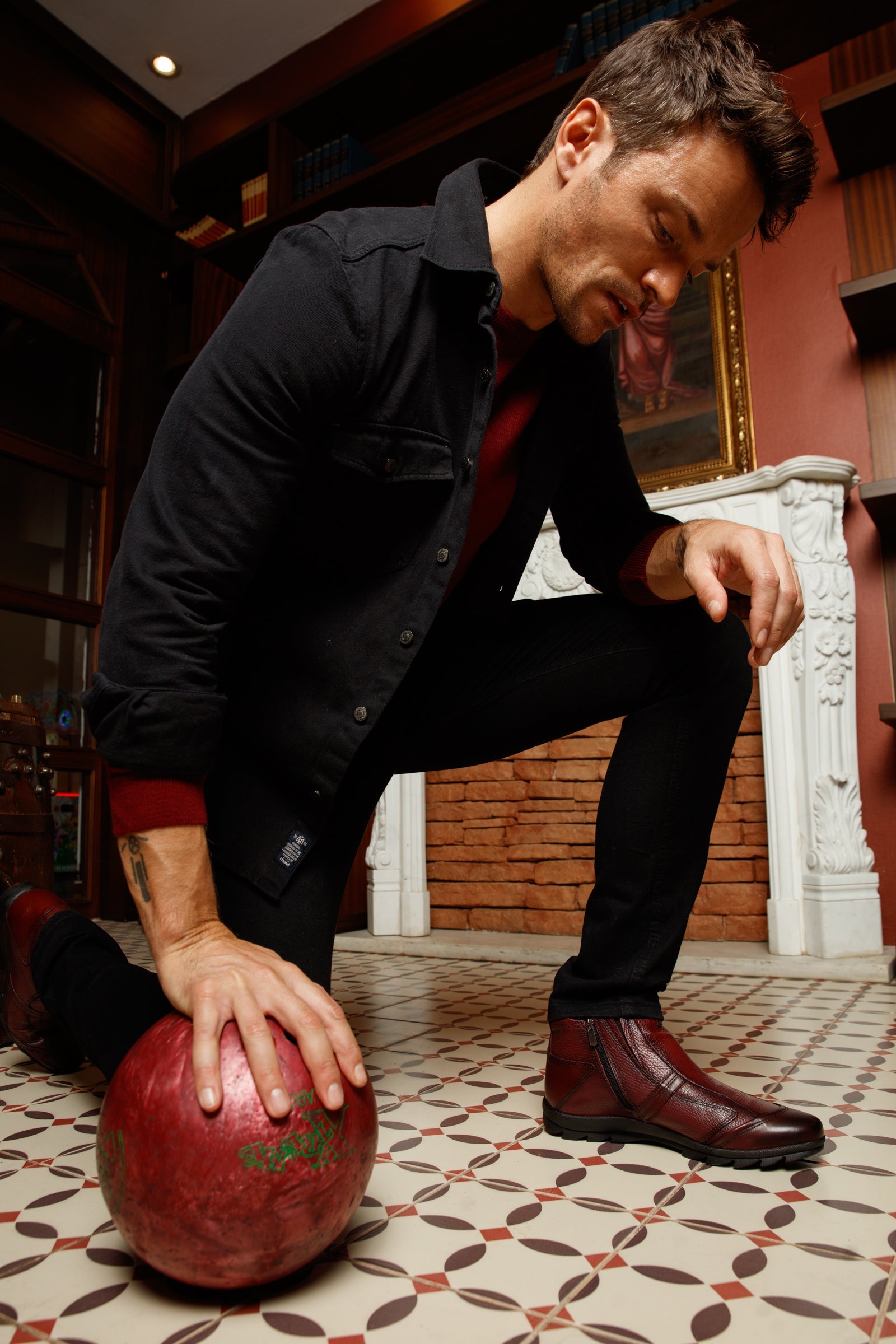 The Montreal Burgundy Leather Casual Zip-Up Ankle Boot - Vinci Leather