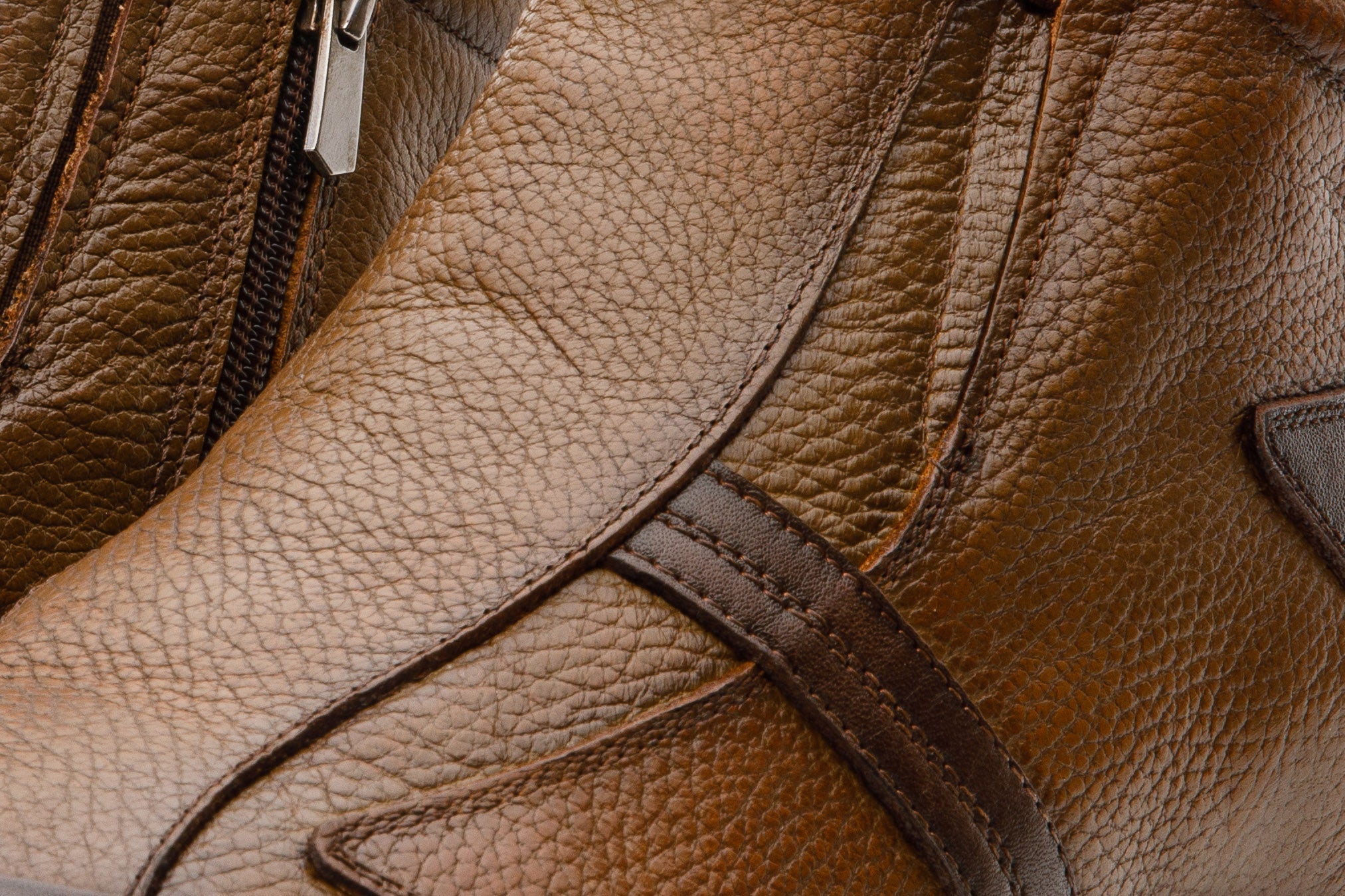 The Montreal Brown Leather Casual Zip-Up Ankle Boot - Vinci Leather