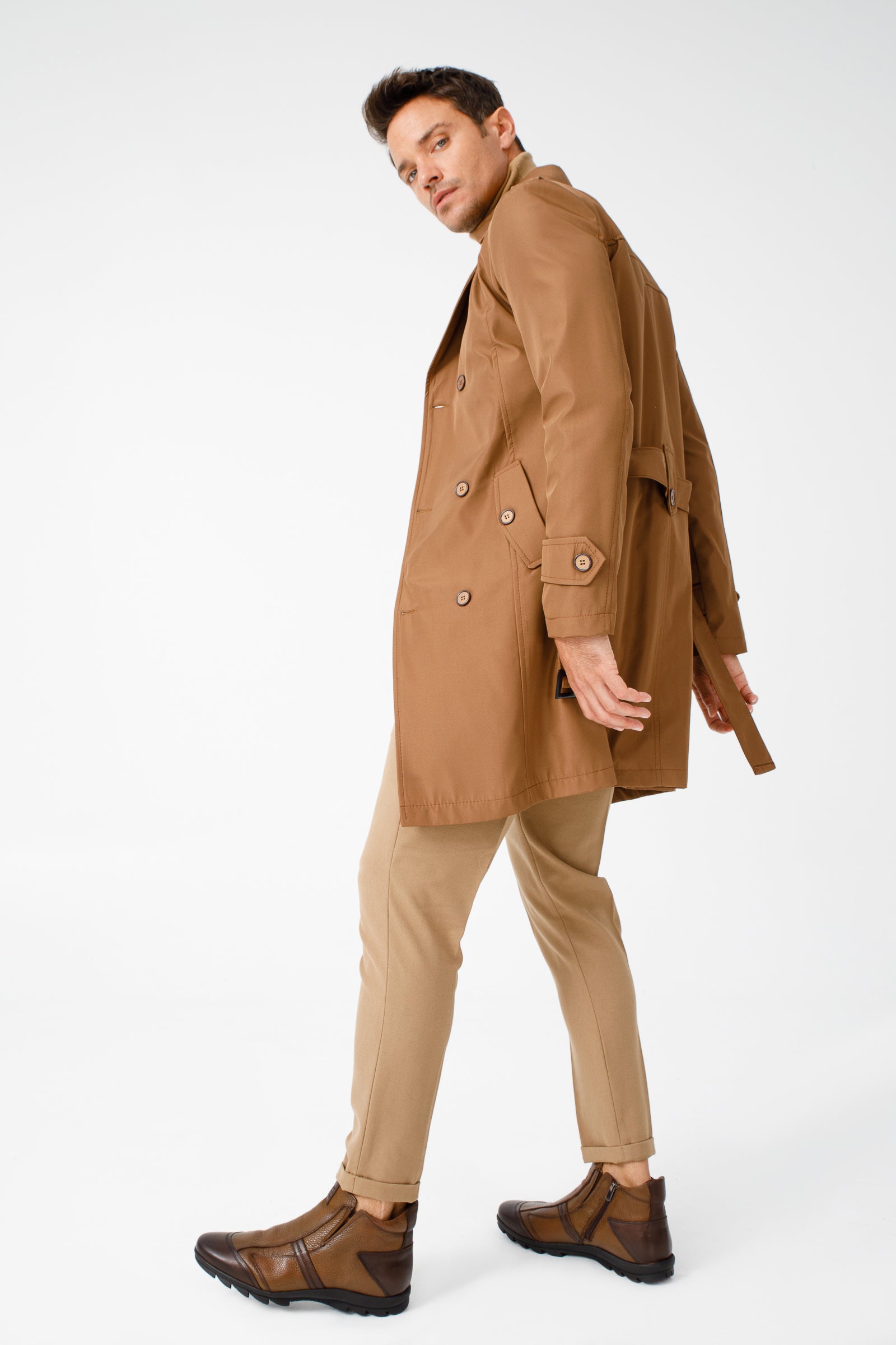 The Montreal Brown Leather Casual Zip-Up Ankle Boot - Vinci Leather