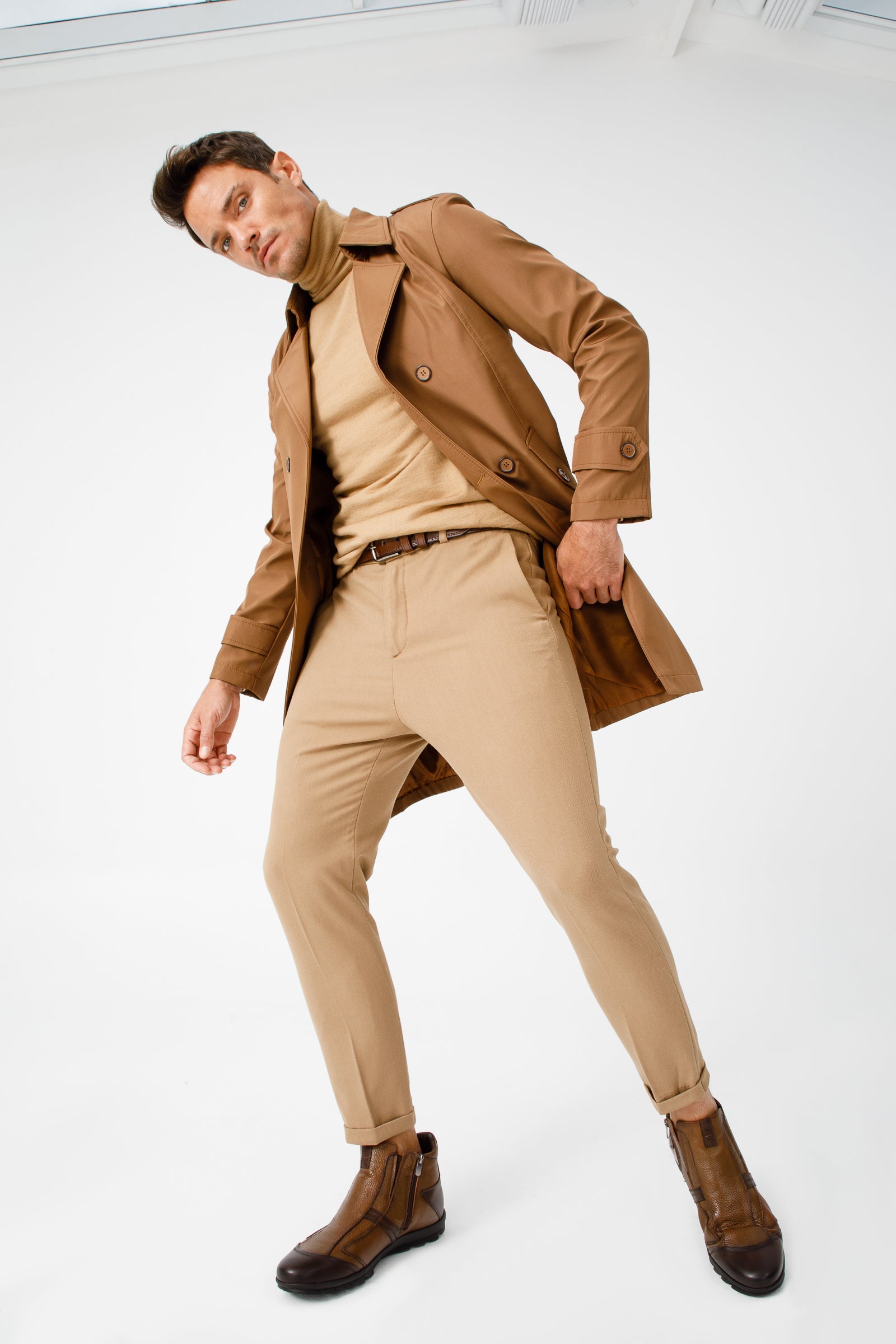 The Montreal Brown Leather Casual Zip-Up Ankle Boot - Vinci Leather