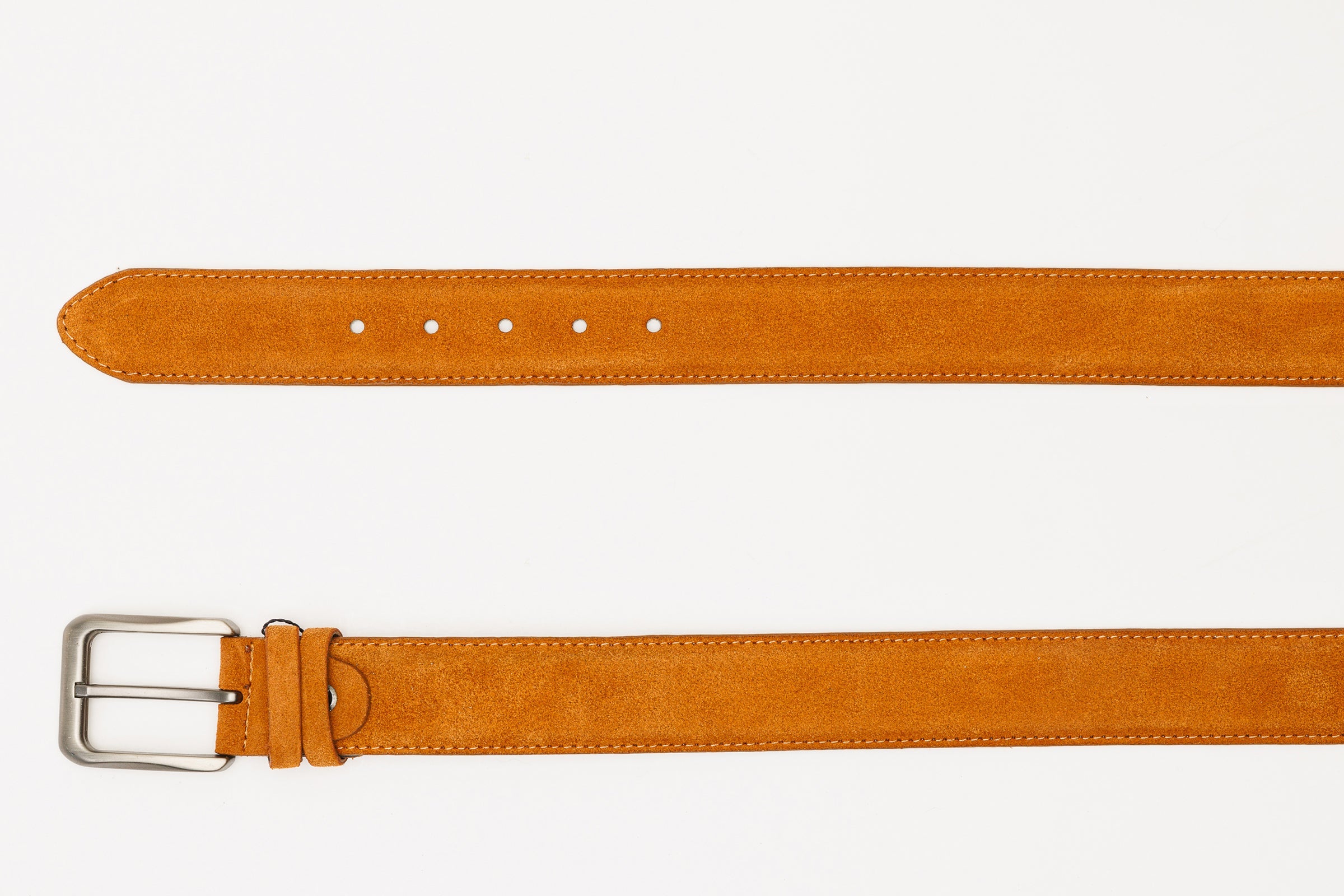 The Bari Tan Suede Leather Belt - Vinci Leather