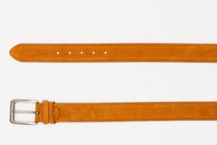 The Bari Tan Suede Leather Belt - Vinci Leather