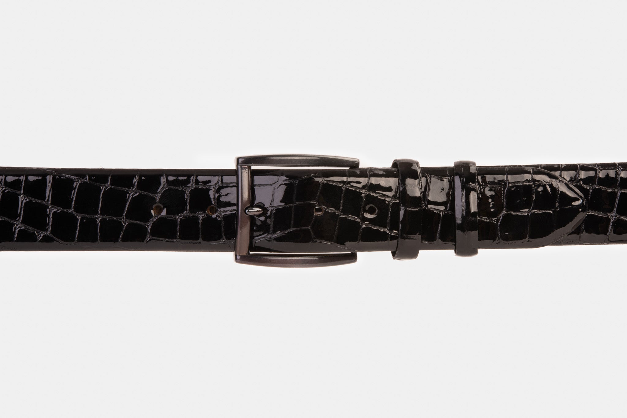 The Cordova Black Patent Leather Belt - Vinci Leather