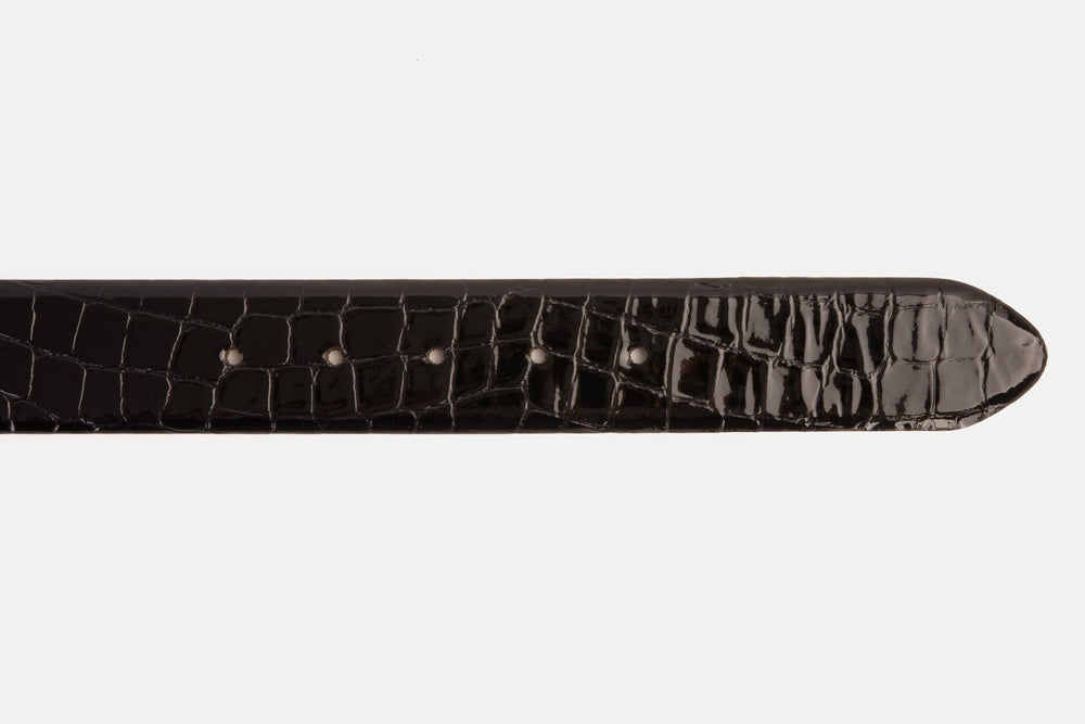 The Cordova Black Patent Leather Belt - Vinci Leather