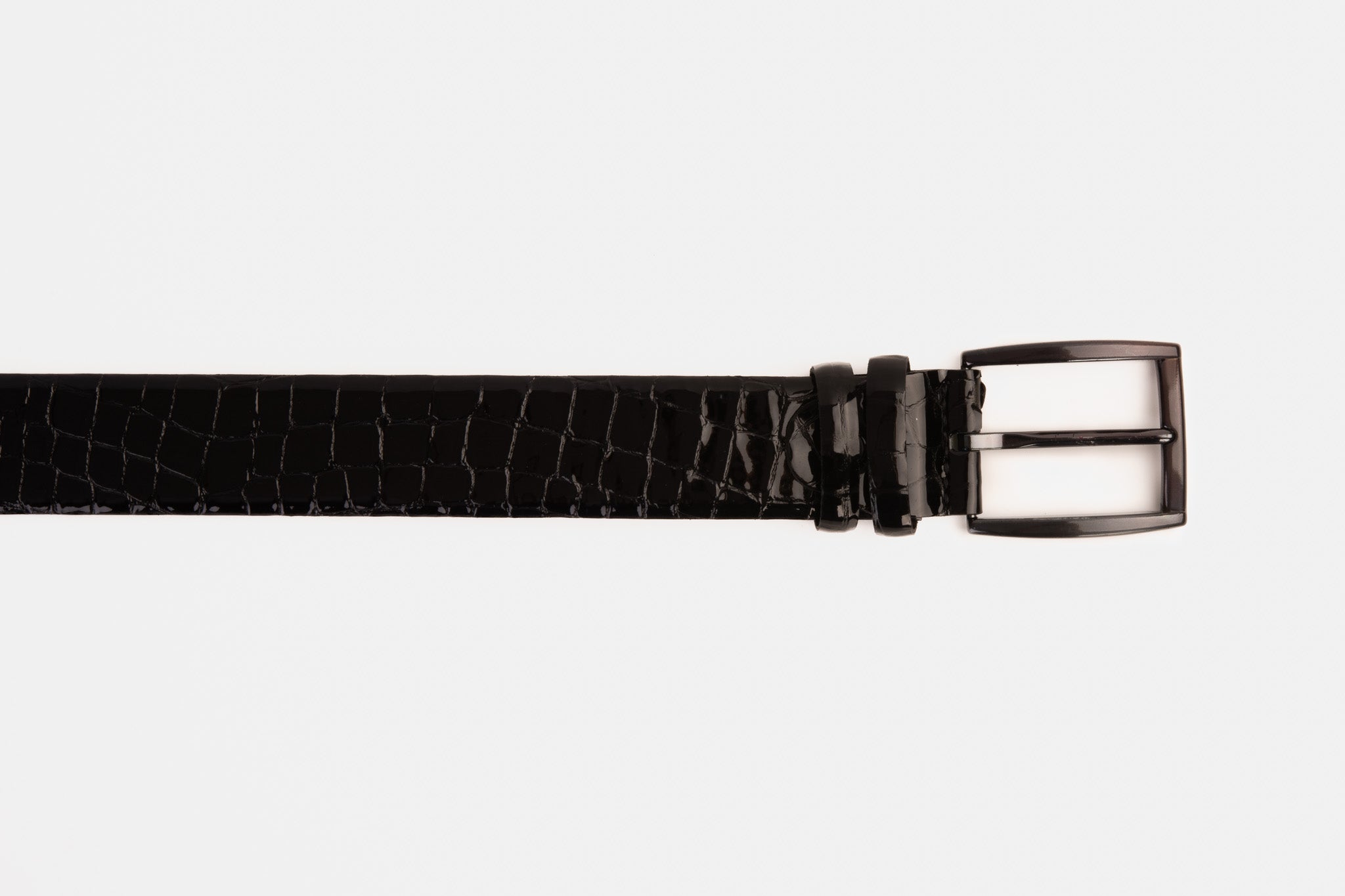 The Cordova Black Patent Leather Belt - Vinci Leather