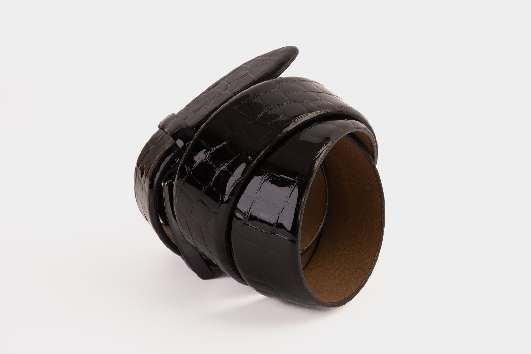 The Cordova Black Patent Leather Belt - Vinci Leather