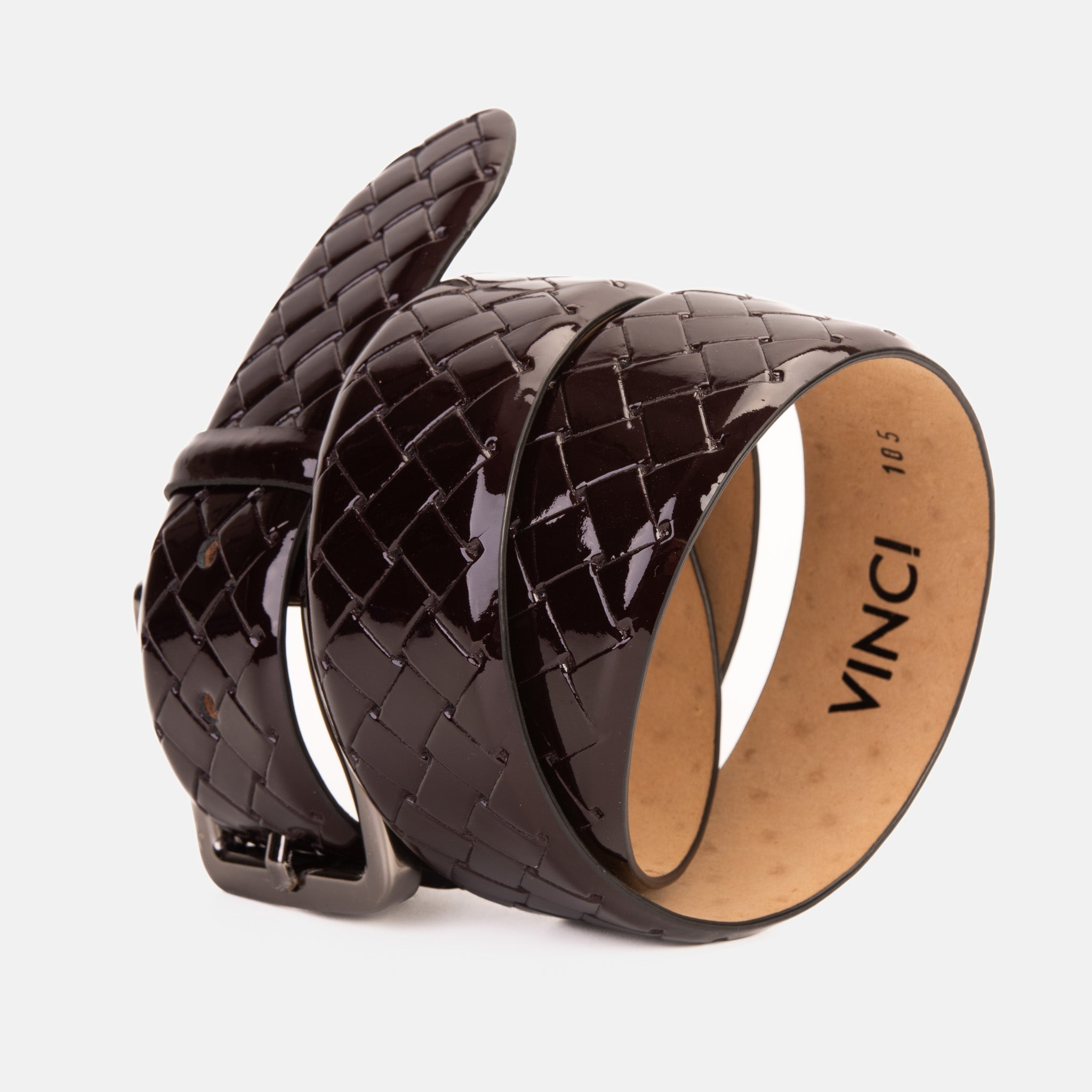 The Rico Burgundy Color Calfskin Belt - Vinci Leather