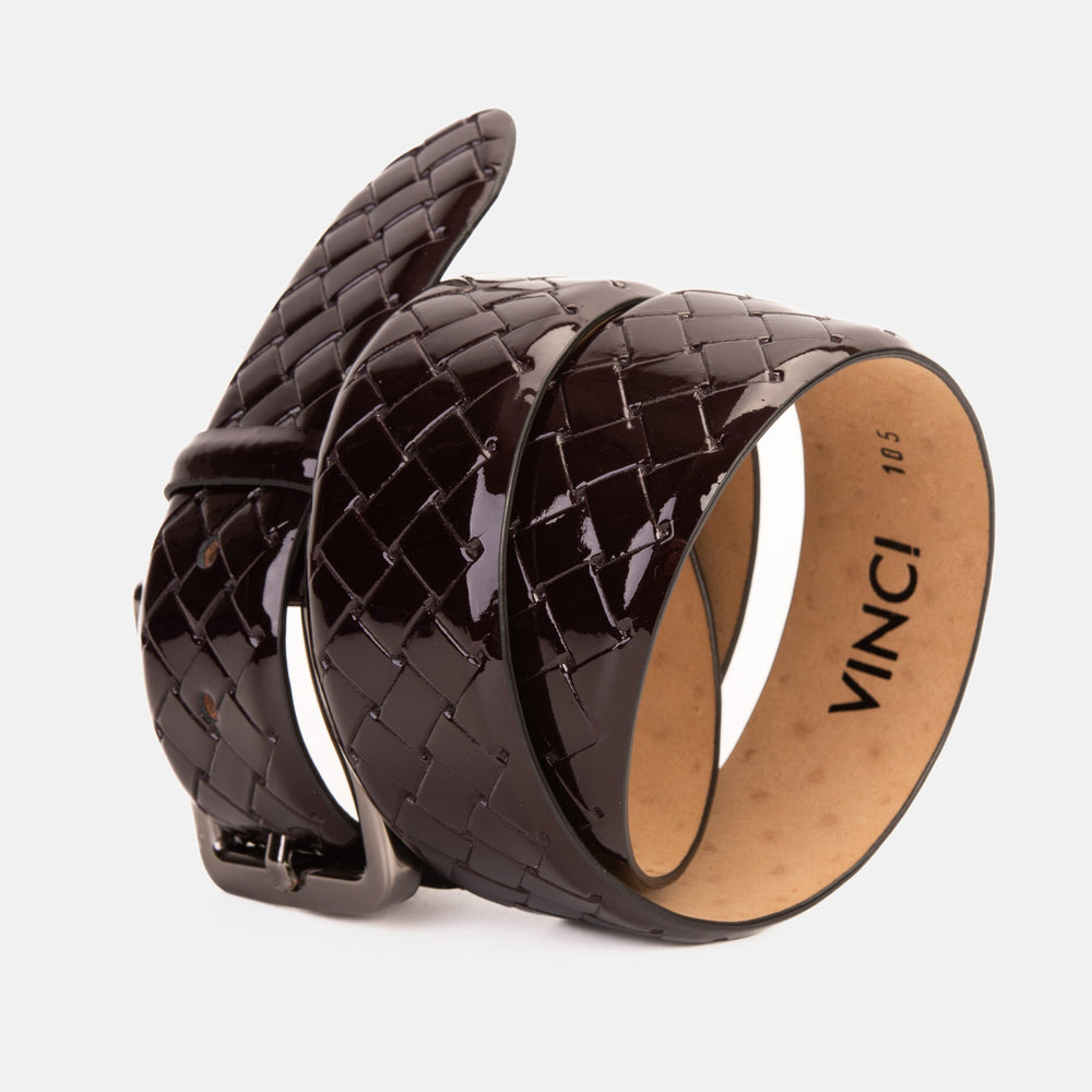 The Rico Burgundy Color Calfskin Belt - Vinci Leather