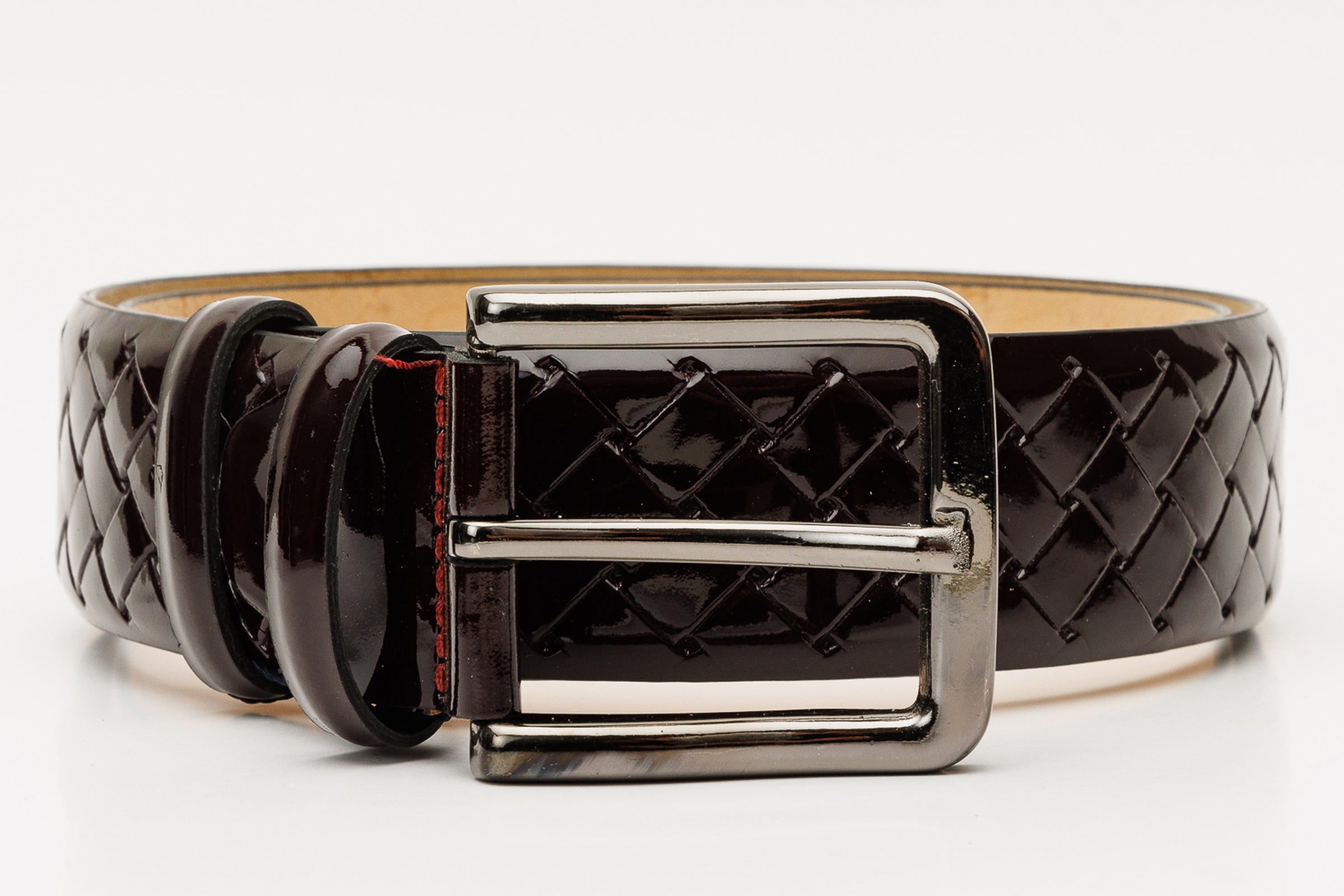 The Rico Burgundy Color Calfskin Belt - Vinci Leather