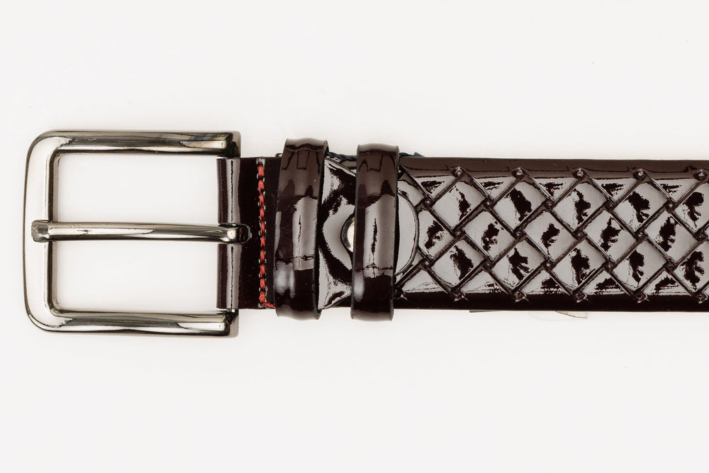 The Rico Burgundy Color Calfskin Belt - Vinci Leather