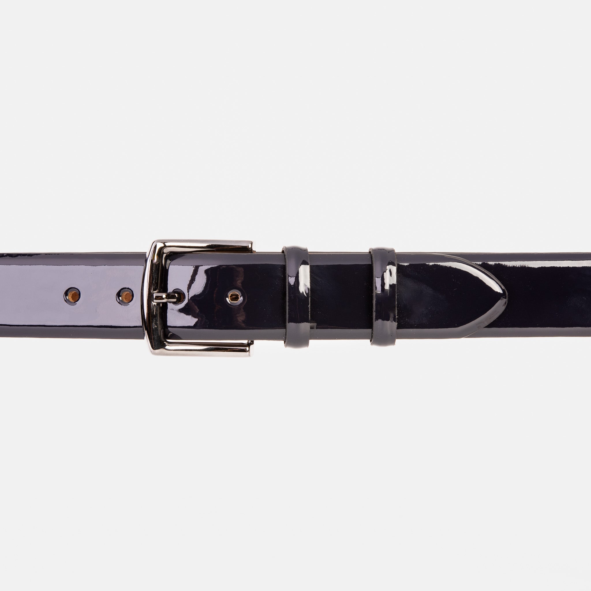 The Dodoma Navy  Patent Leather Belt - Vinci Leather