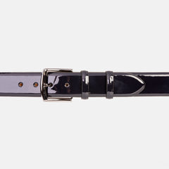 The Dodoma Navy  Patent Leather Belt - Vinci Leather