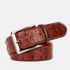 The Savamala Burgundy Leather Belt - Vinci Leather
