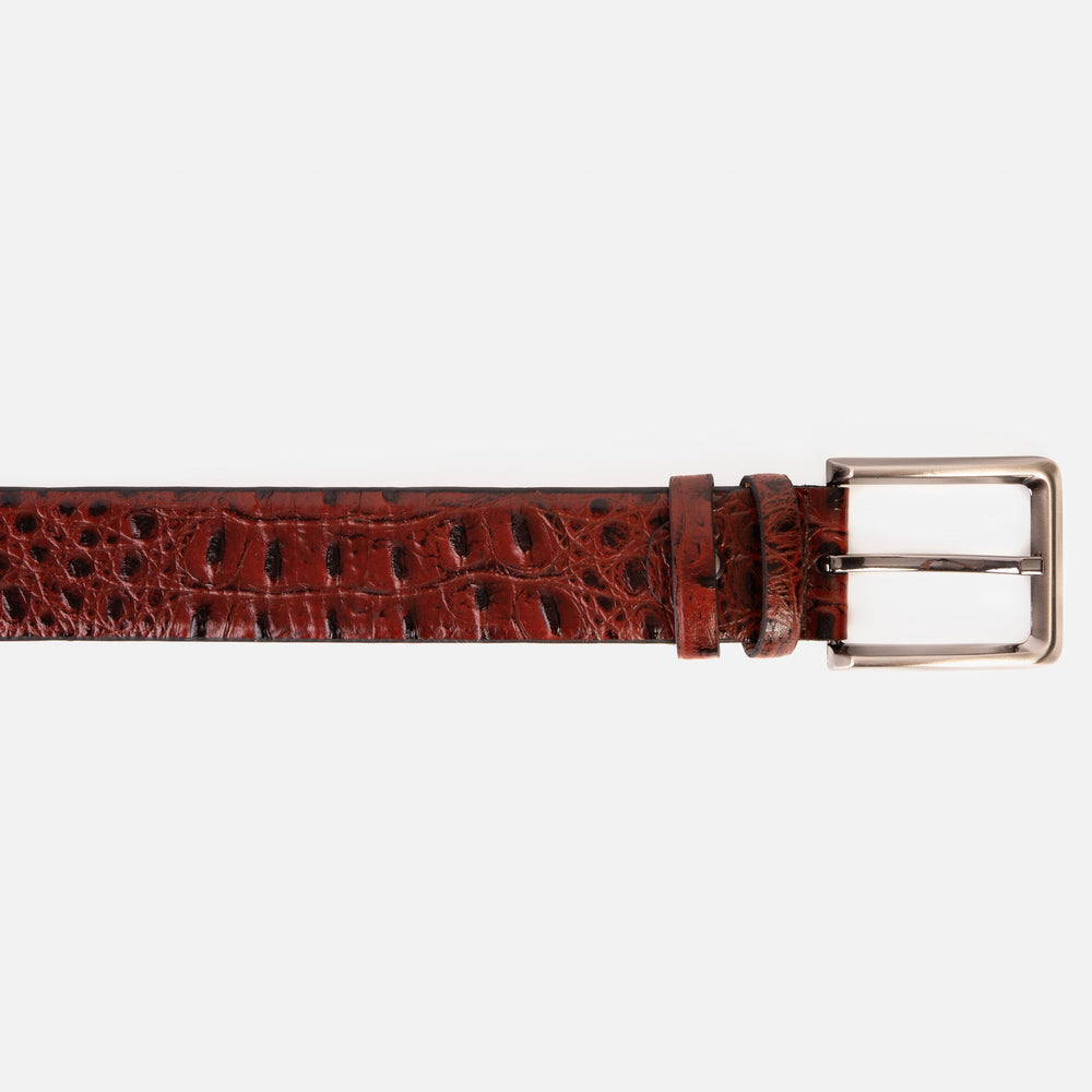 The Savamala Burgundy Leather Belt - Vinci Leather