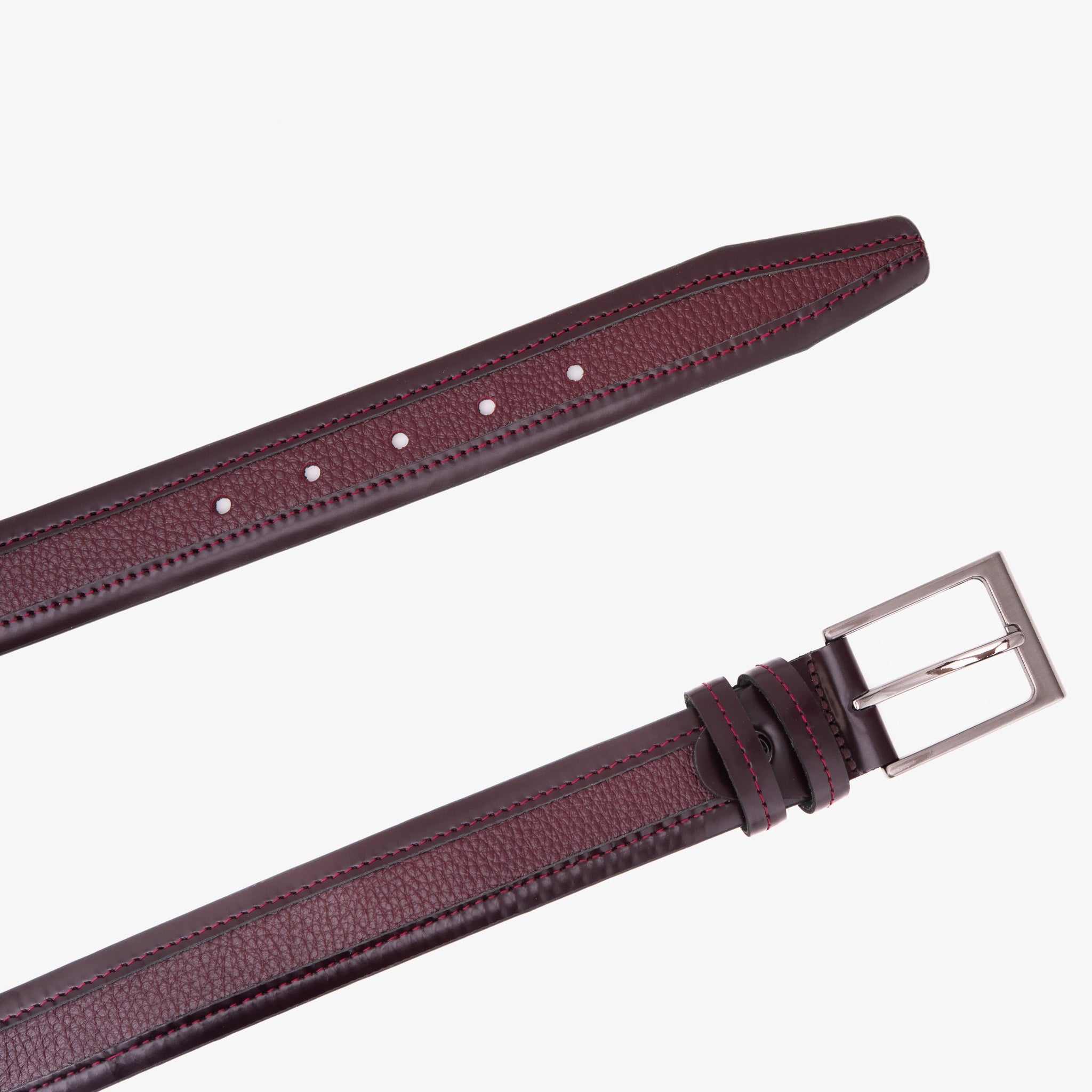 The Everest Rockwell BurgundyLeather Belt - Vinci Leather