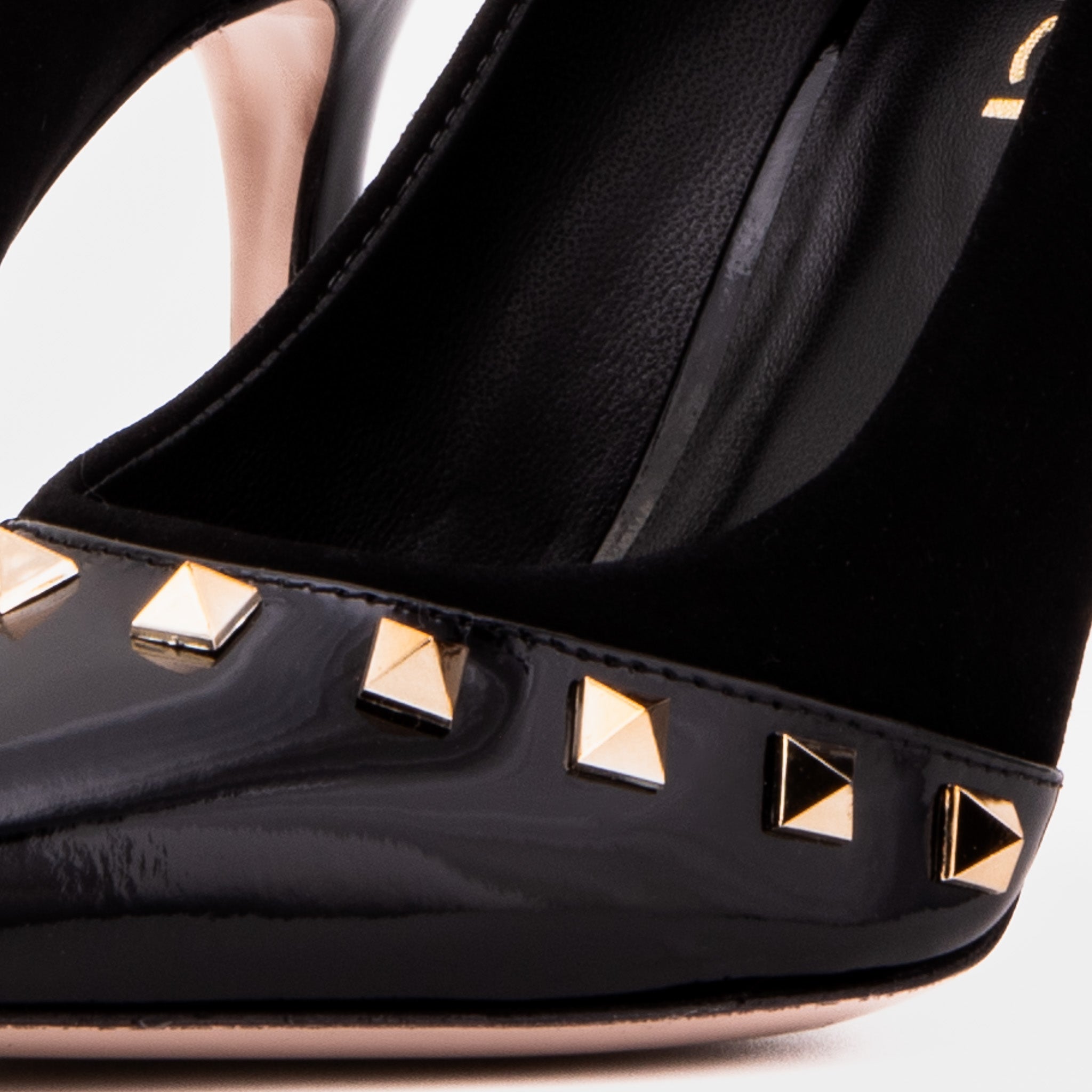 The Bella Vita Studded Black Leather Pump Shoe - Vinci Leather