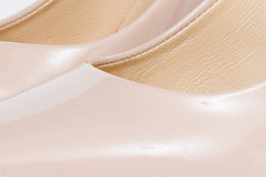 The Ege Cream Leather Pump Fuchsia Sole Shoe - Vinci Leather