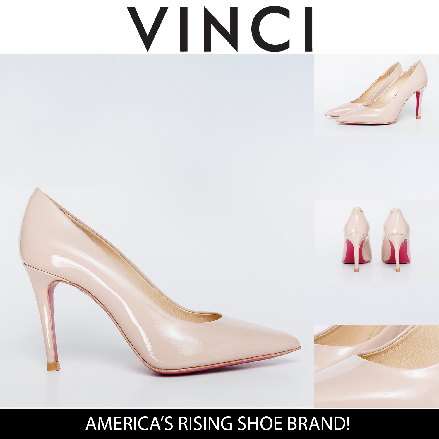 The Ege Cream Leather Pump Fuchsia Sole Shoe - Vinci Leather