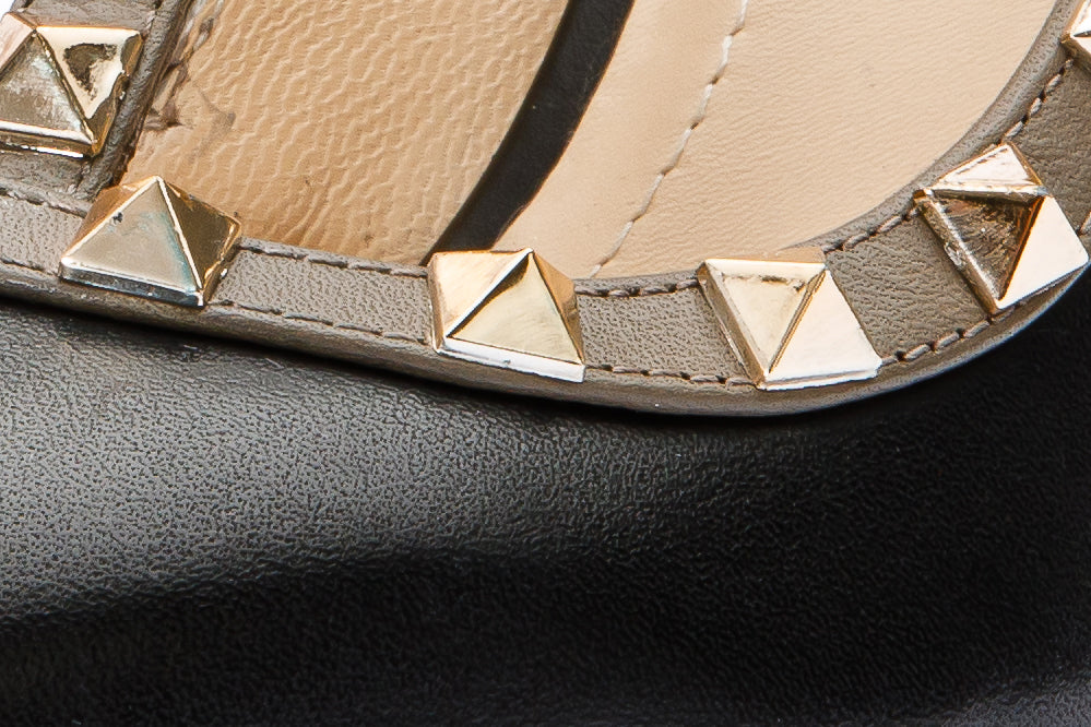The Lulka Black Spike Leather Pump Shoe - Vinci Leather