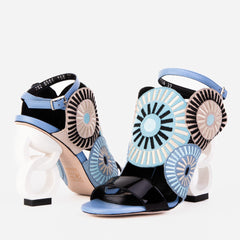 The Parama Blue Leather Ankle Strap Sandal - Vinci Leather