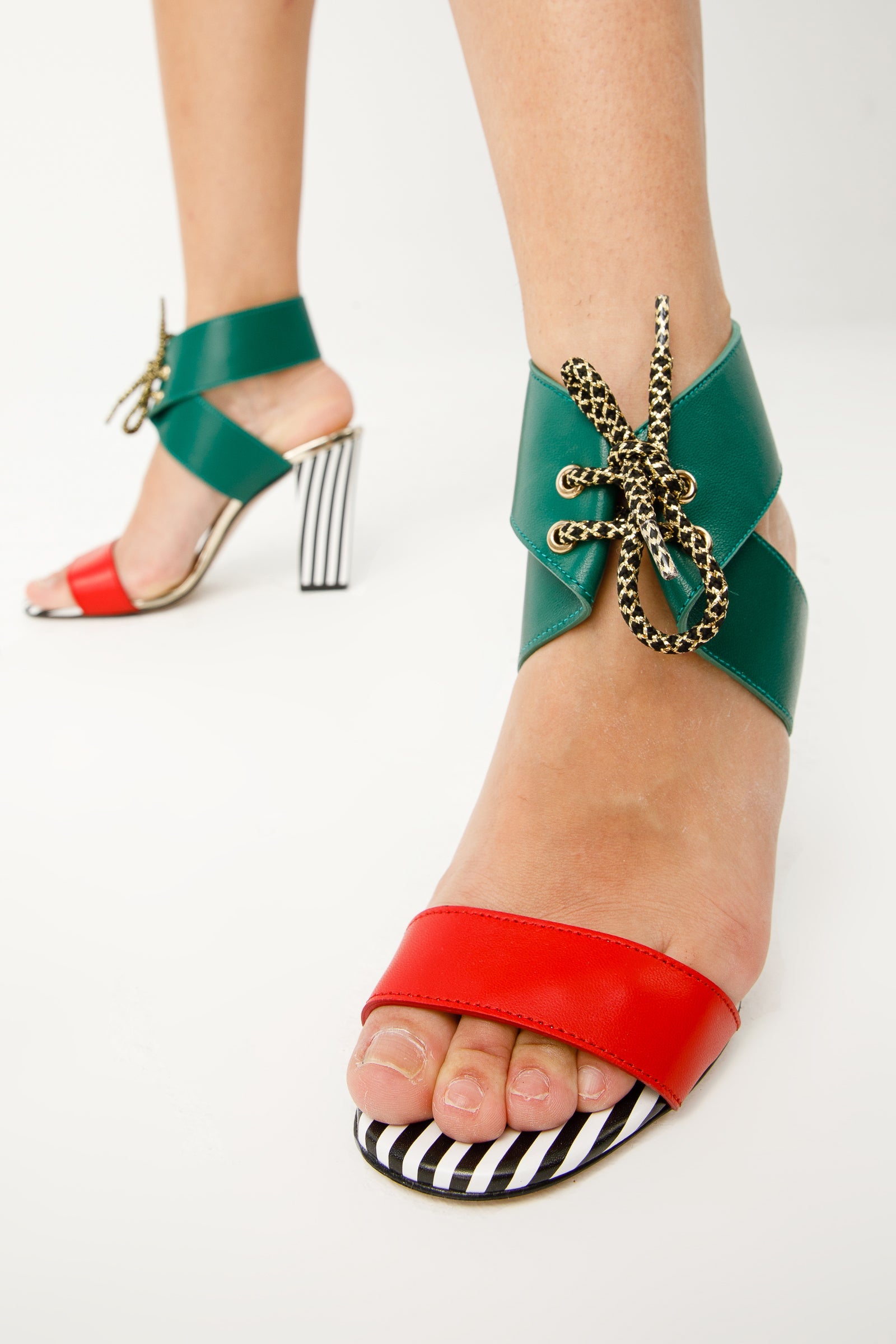 The Bloke Ankle Strap Multicolor Leather Sandal - Vinci Leather