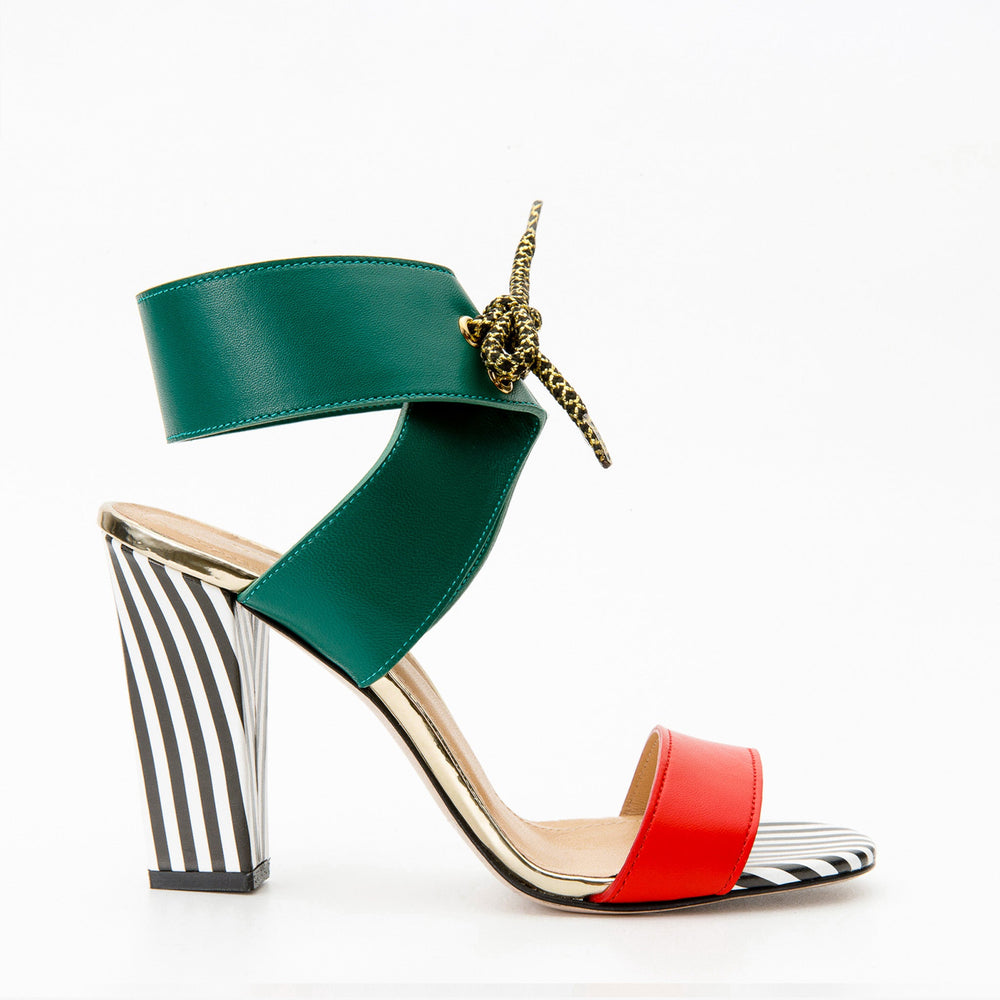 The Bloke Ankle Strap Multicolor Leather Sandal - Vinci Leather