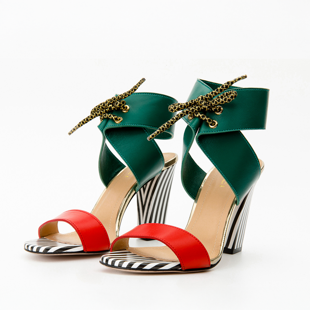 The Bloke Ankle Strap Multicolor Leather Sandal - Vinci Leather