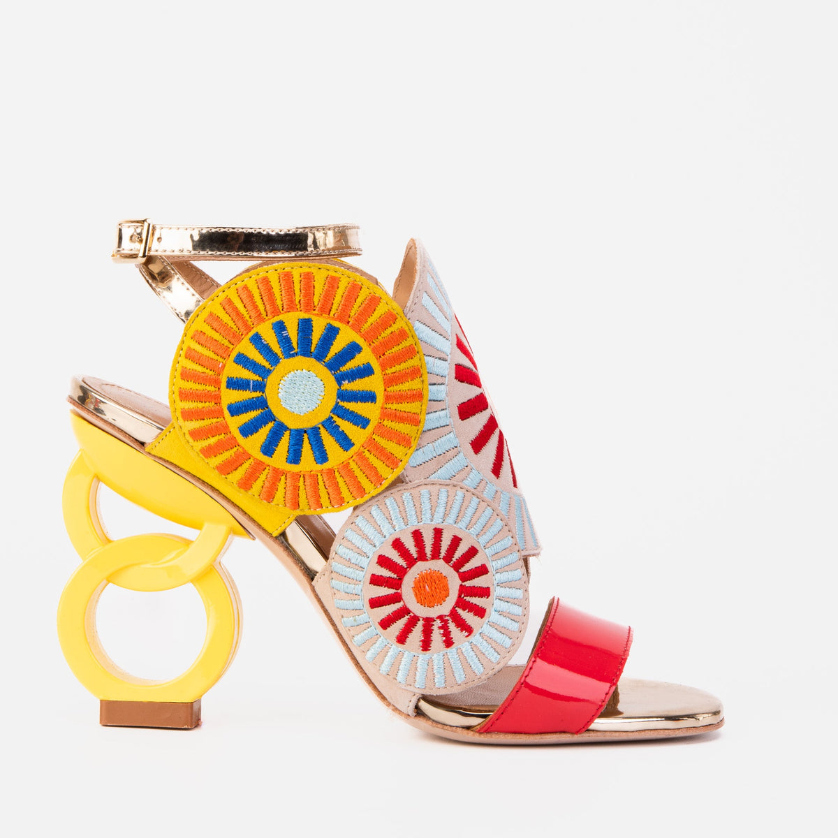 The Parama Yellow Leather Ankle Strap Sandal - Vinci Leather