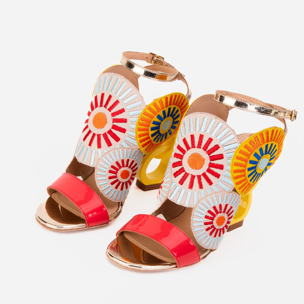 The Parama Yellow Leather Ankle Strap Sandal - Vinci Leather