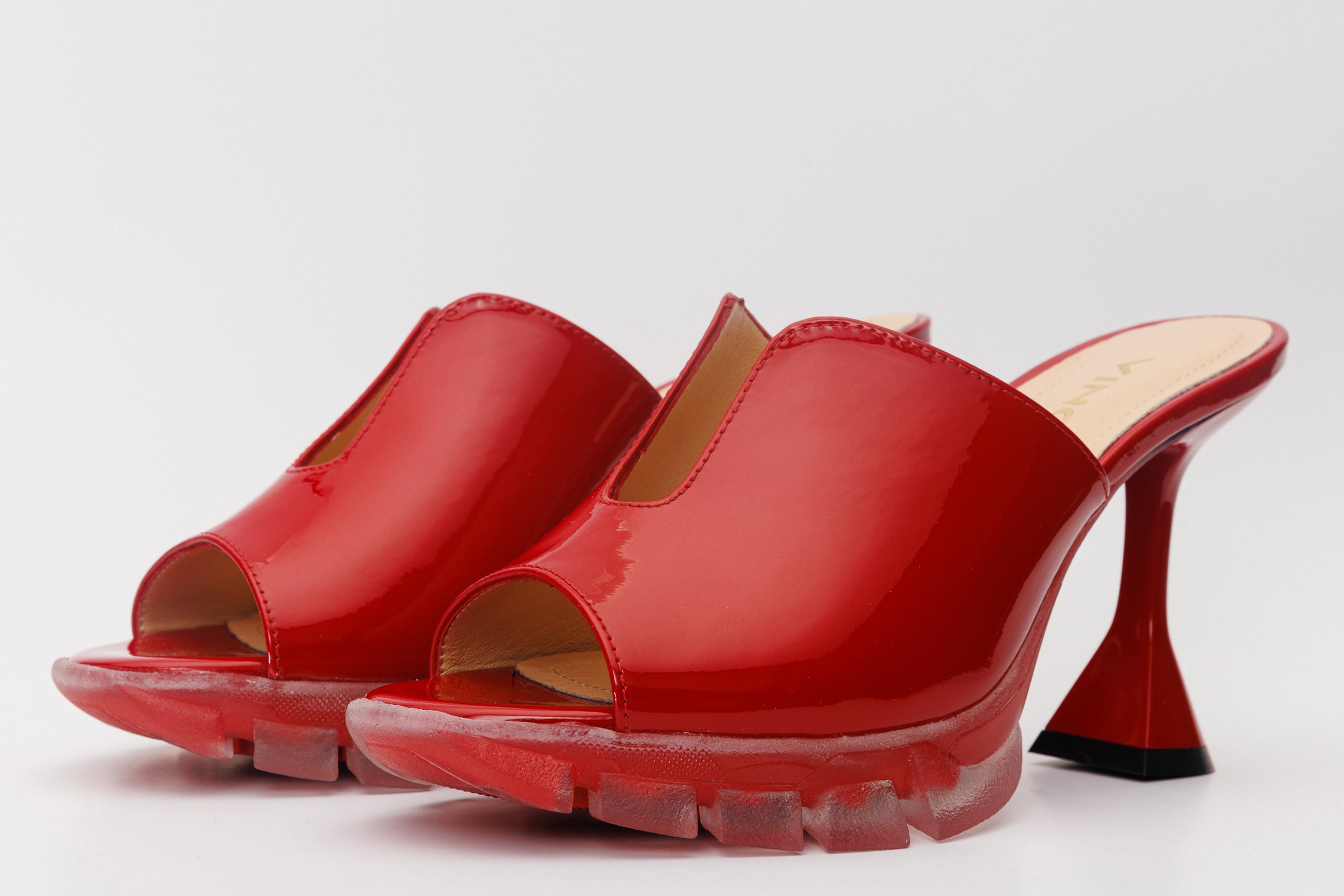 The Caratal Red Patent Leather Sandal - Vinci Leather