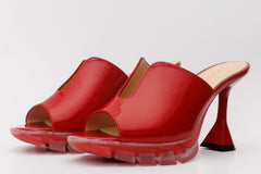 The Caratal Red Patent Leather Sandal - Vinci Leather