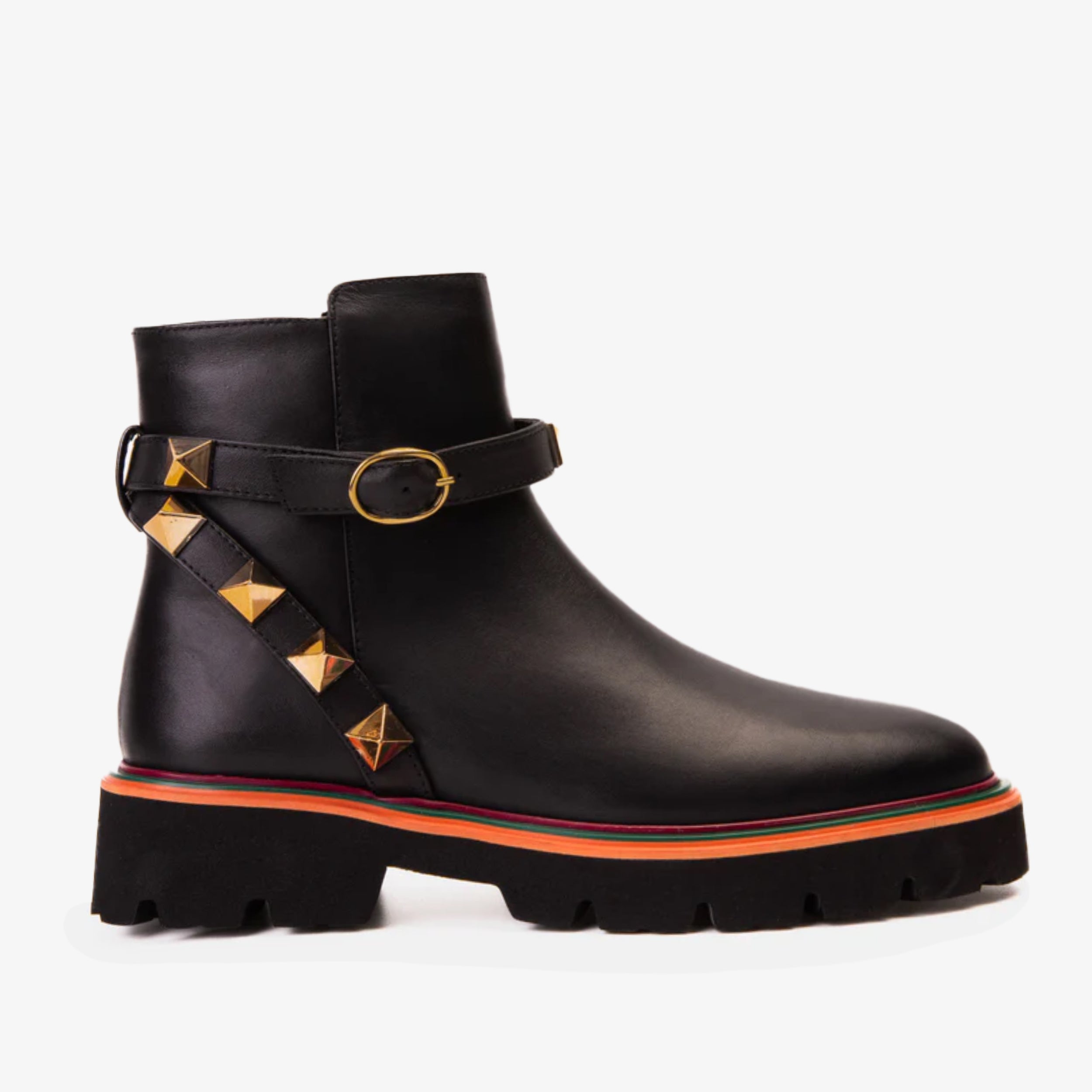 The Prag Black Leather Ankle Boot - Vinci Leather