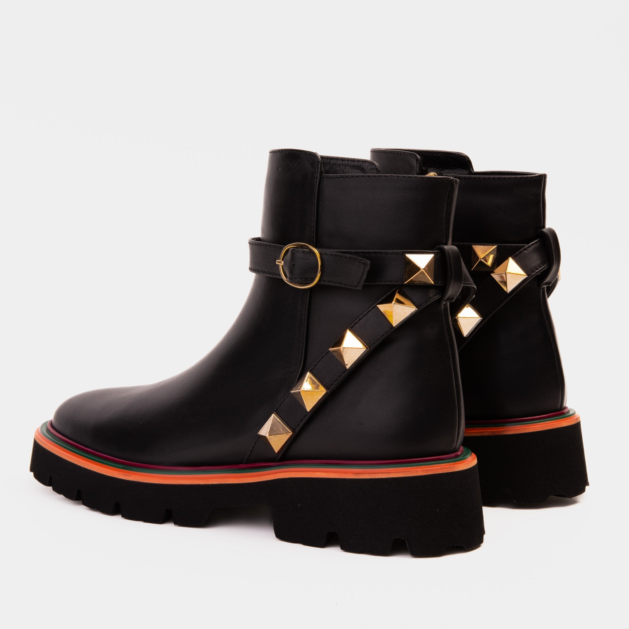 The Prag Black Leather Ankle Boot - Vinci Leather