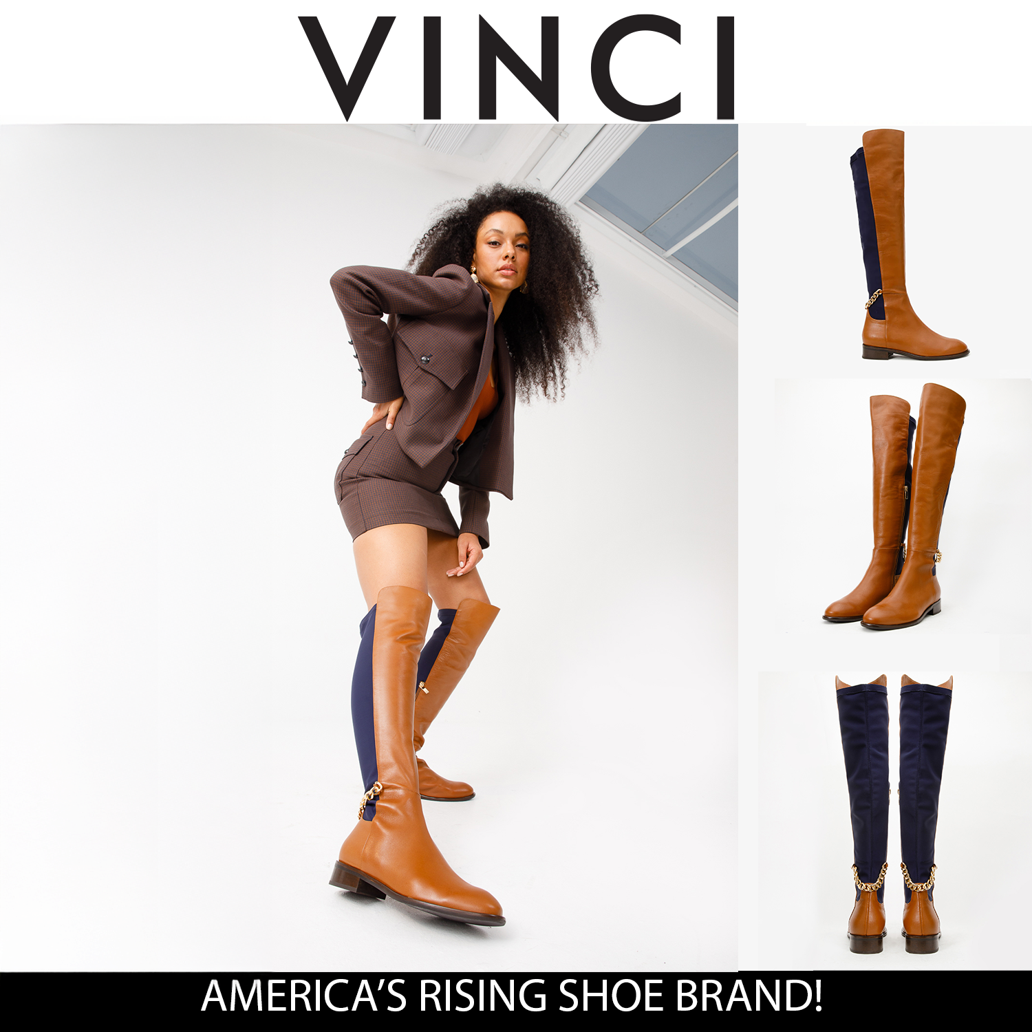 The Tallin Tan Leather Knee High Boot - Vinci Leather