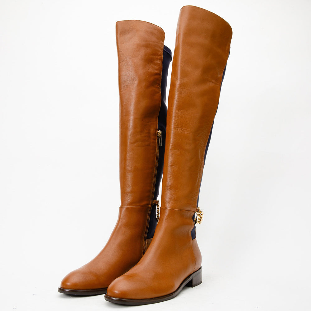 The Tallin Tan Leather Knee High Boot - Vinci Leather