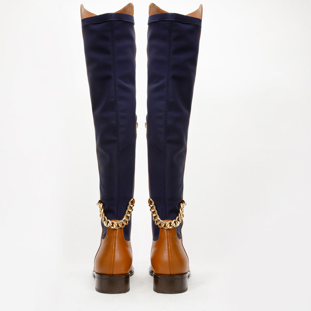 The Tallin Tan Leather Knee High Boot - Vinci Leather