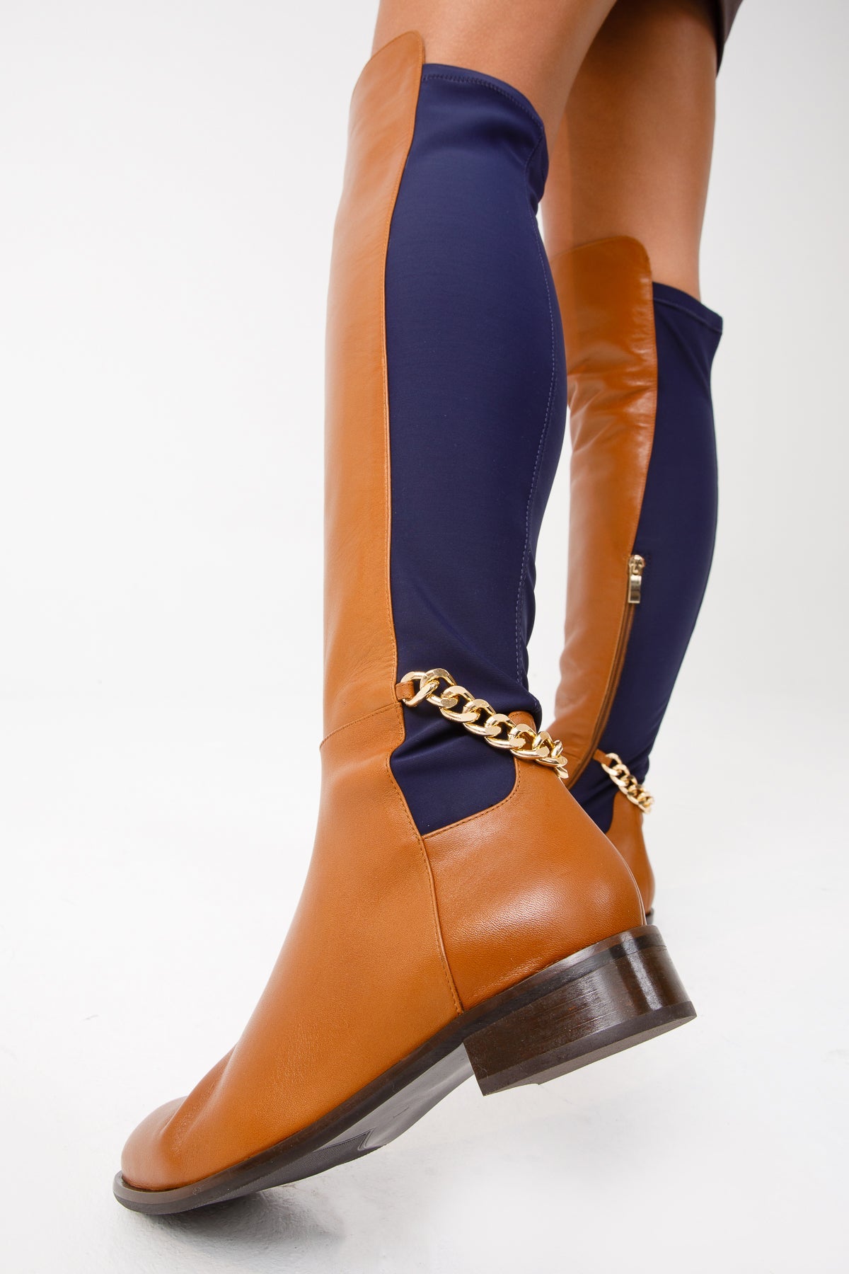 The Tallin Tan Leather Knee High Boot - Vinci Leather