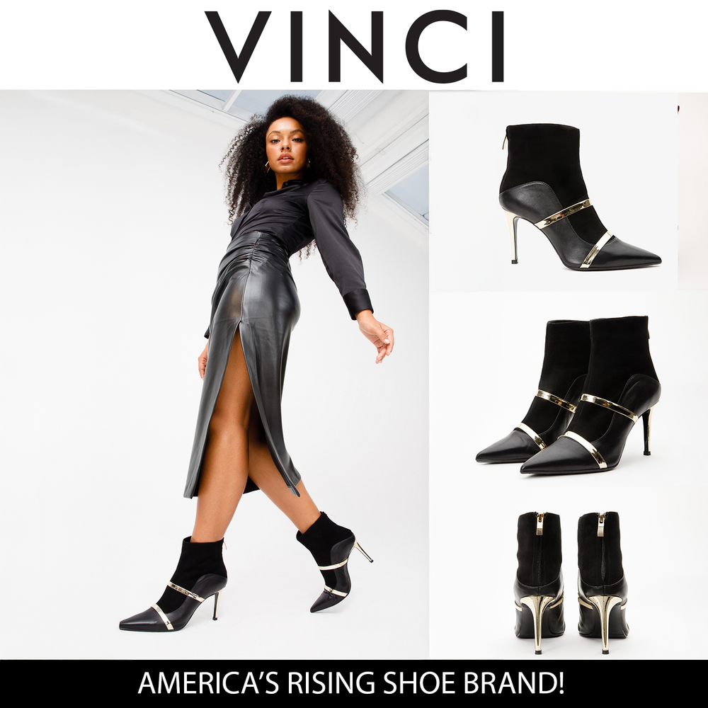 The Manila Black Leather Ankle Boot - Vinci Leather