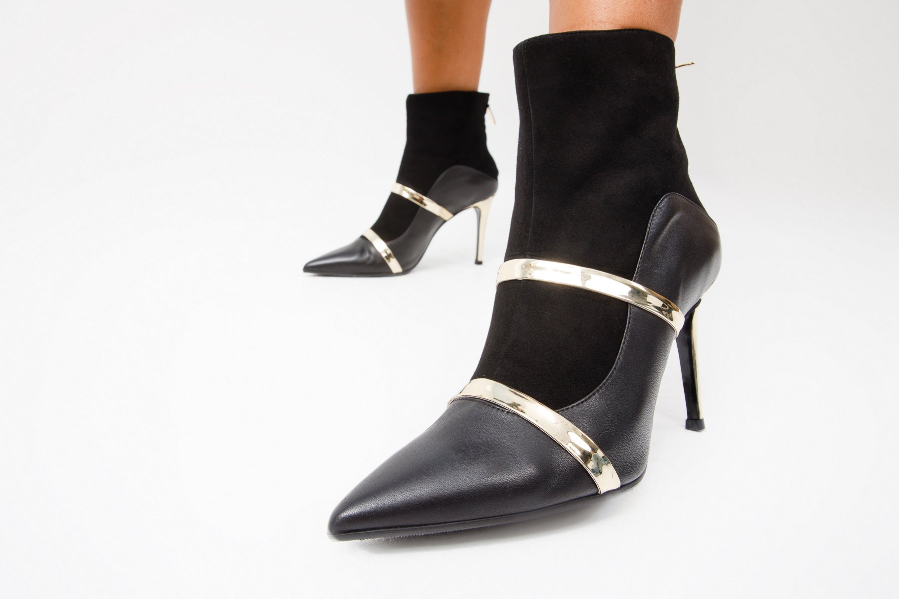 The Manila Black Leather Ankle Boot - Vinci Leather