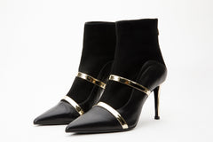 The Manila Black Leather Ankle Boot - Vinci Leather