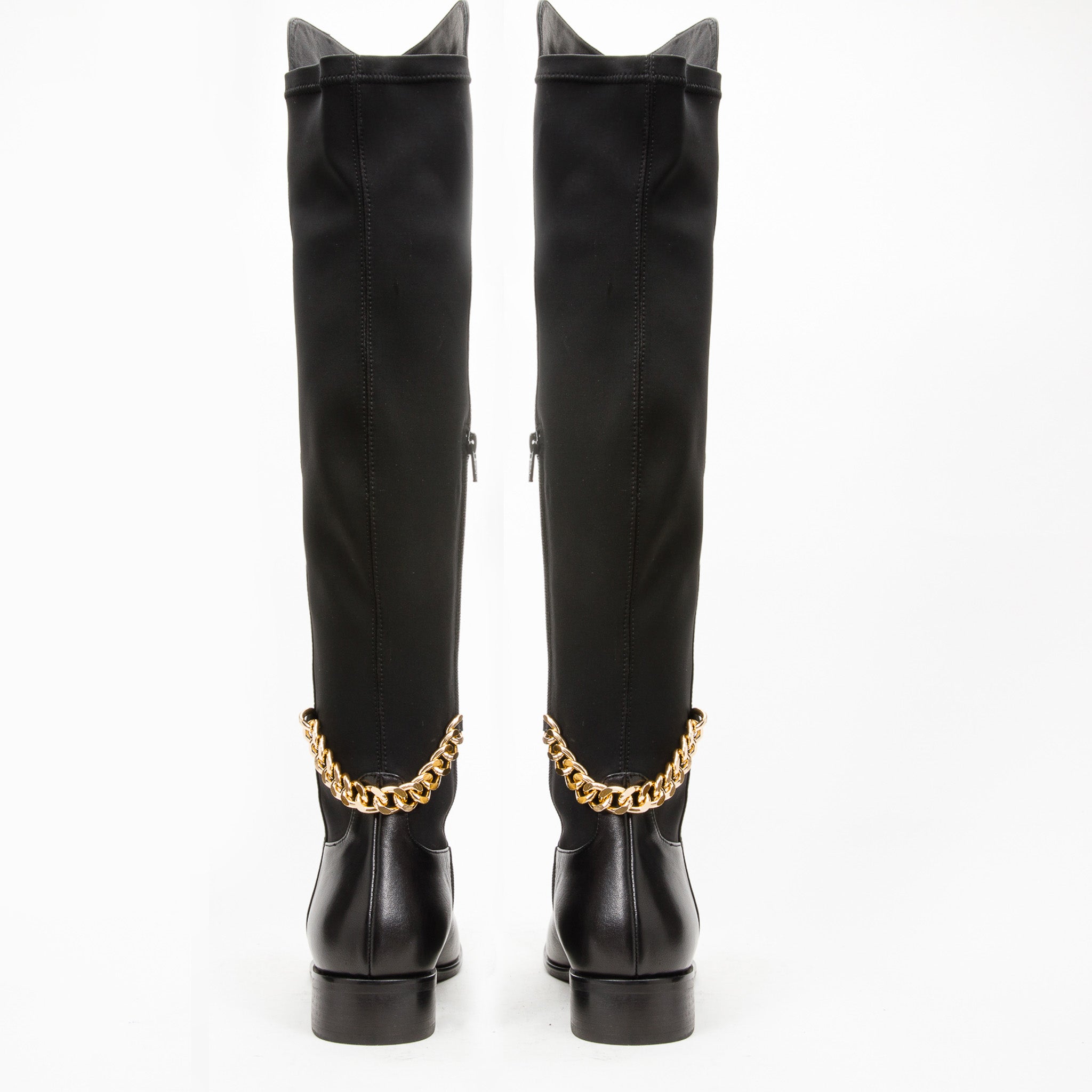 The Tallin Black Leather Knee High Boot - Vinci Leather