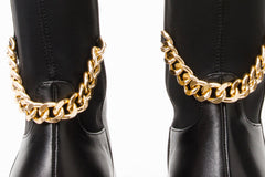 The Tallin Black Leather Knee High Boot - Vinci Leather