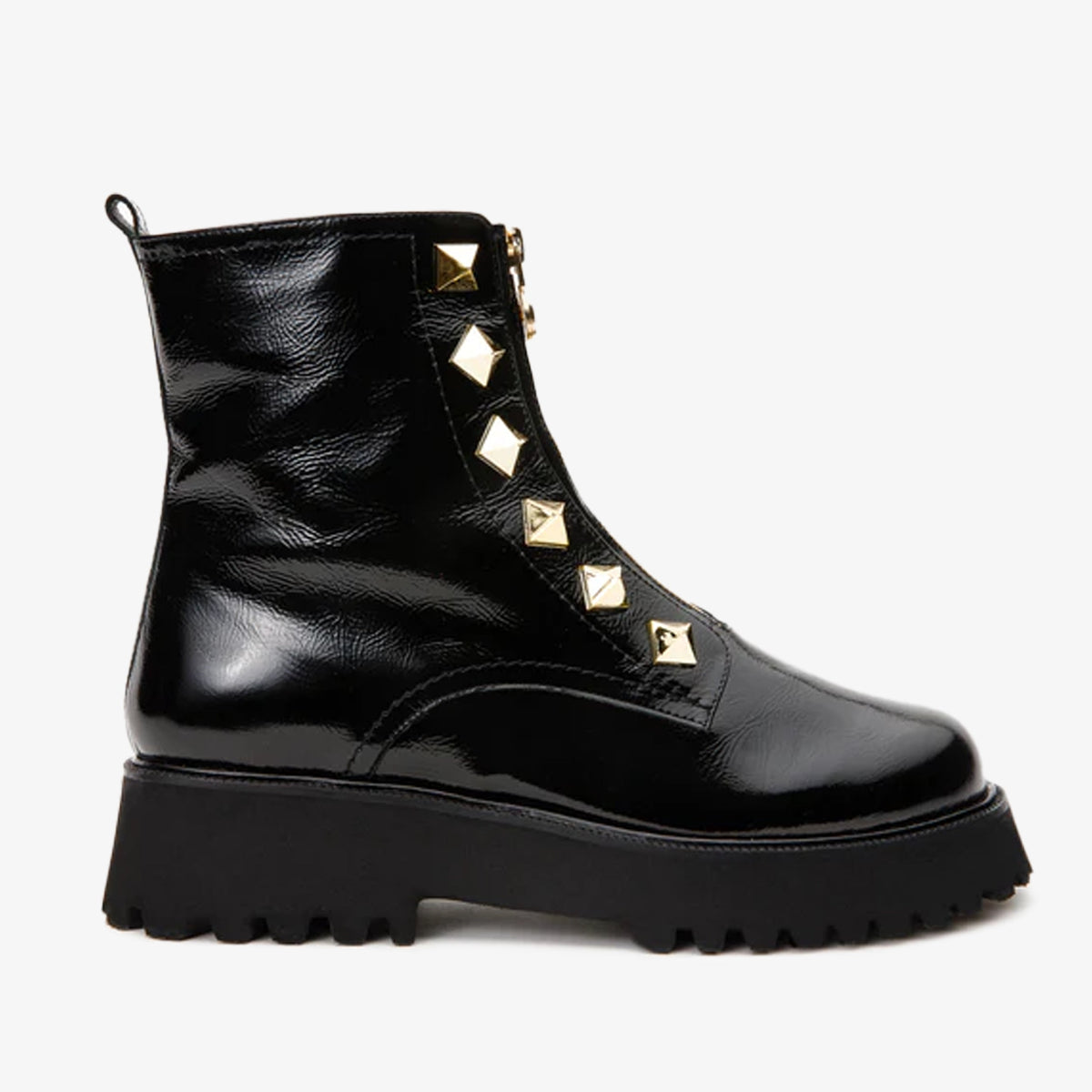 The Ottawa Black Patent Leather Ankle Boot - Vinci Leather