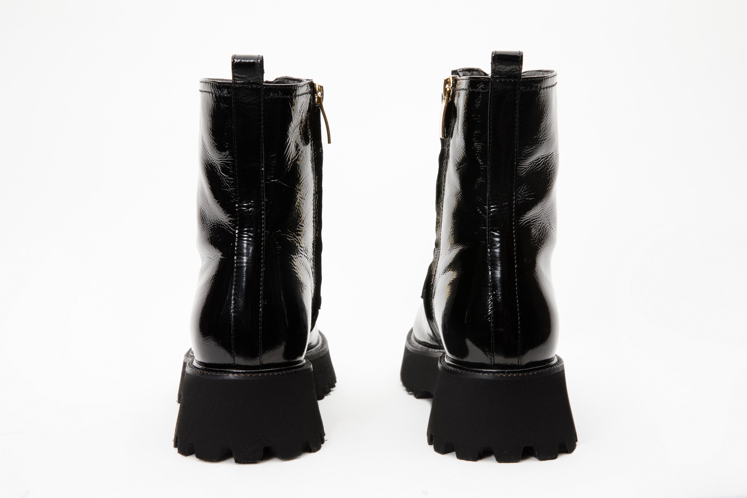 The Ottawa Black Patent Leather Ankle Boot - Vinci Leather