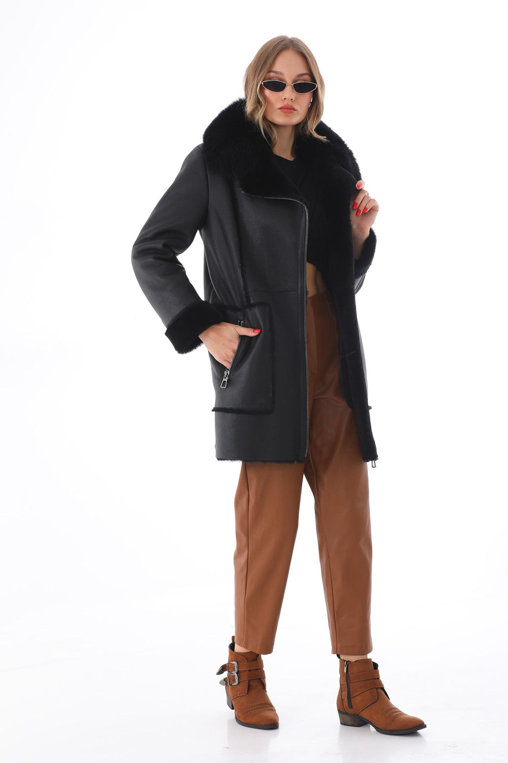 The Boreal Black Leather Jacket - Vinci Leather