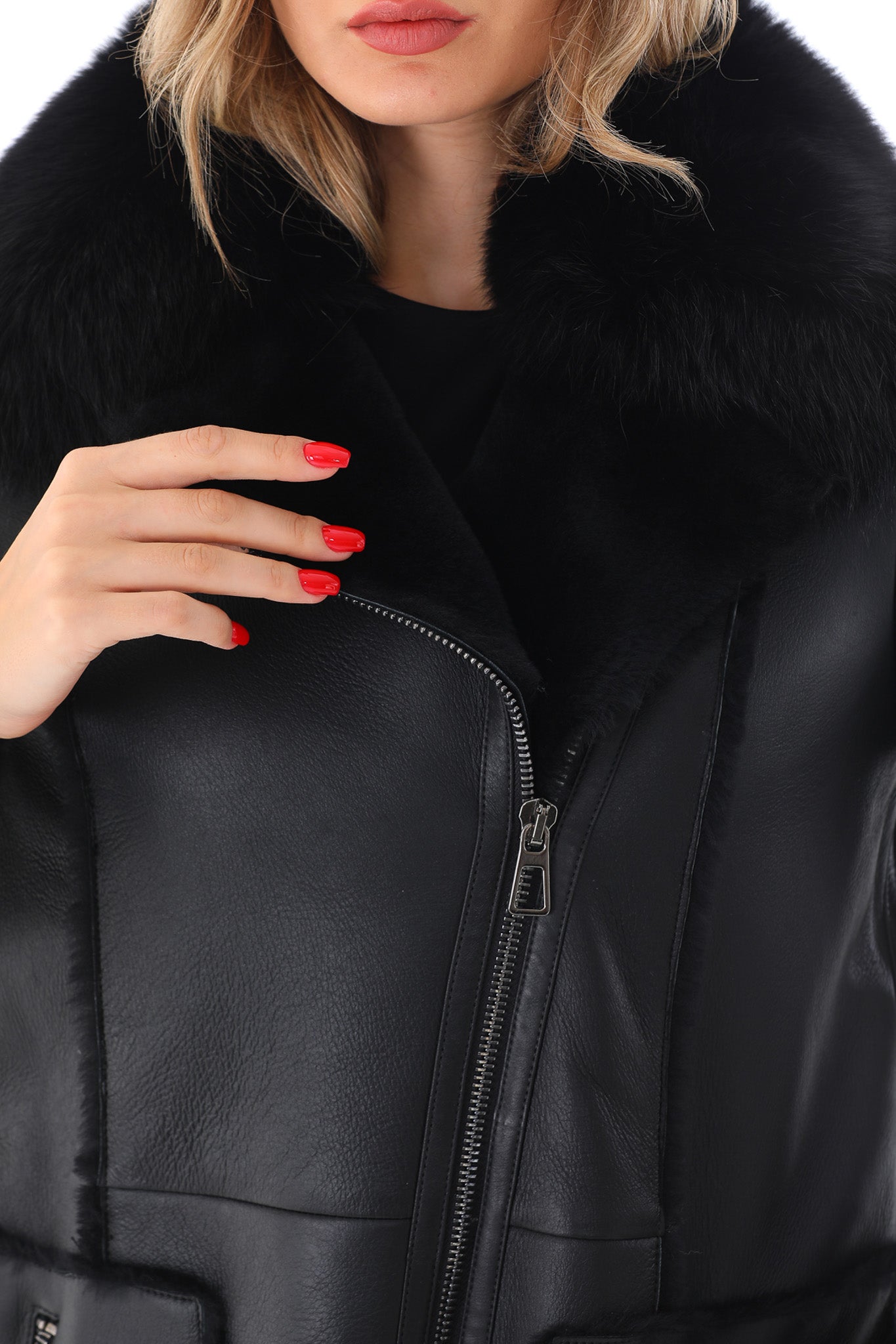 The Boreal Black Leather Jacket - Vinci Leather