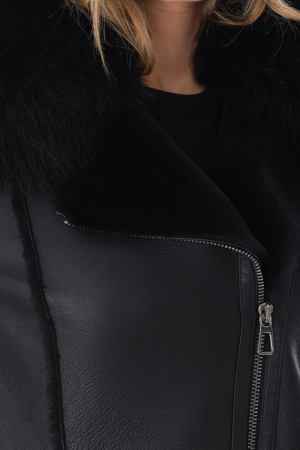 The Boreal Black Leather Jacket - Vinci Leather