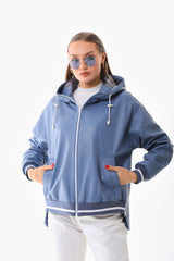 The Polar Blue Leather Jacket - Vinci Leather