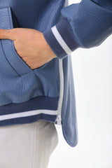 The Polar Blue Leather Jacket - Vinci Leather