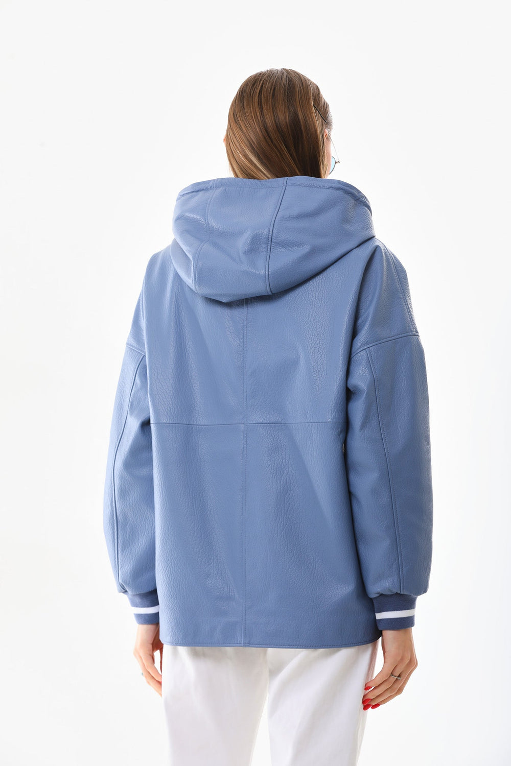 The Polar Blue Leather Jacket - Vinci Leather